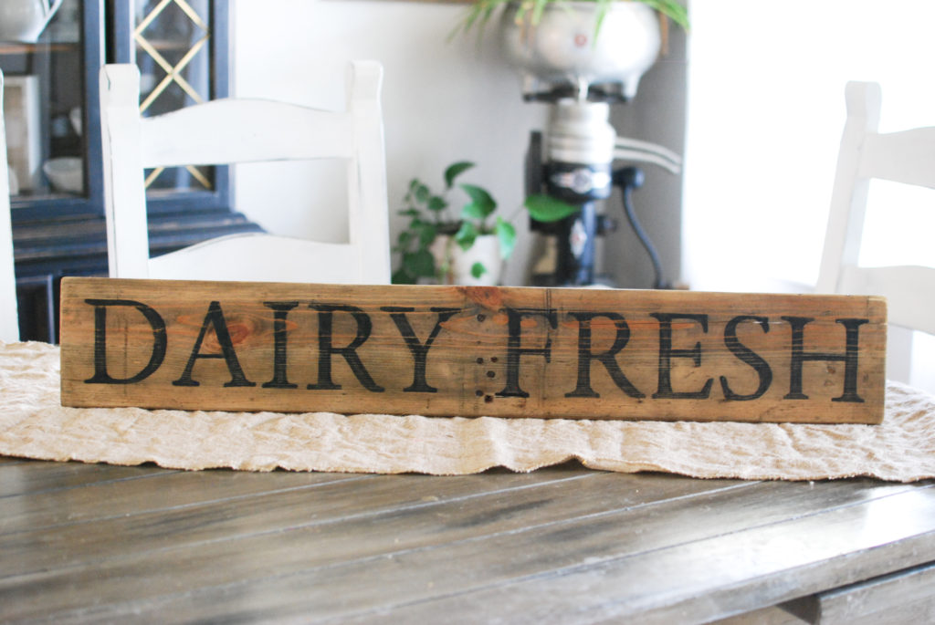 Dairy Fresh Wood Sign