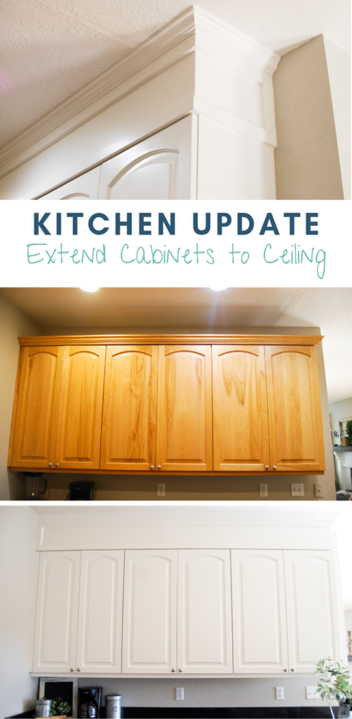 Kitchen Update Extend Cabinets To, Extending Kitchen Cabinets To Ceiling Before And After