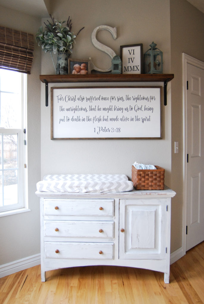 Breakfast nook baby changing station