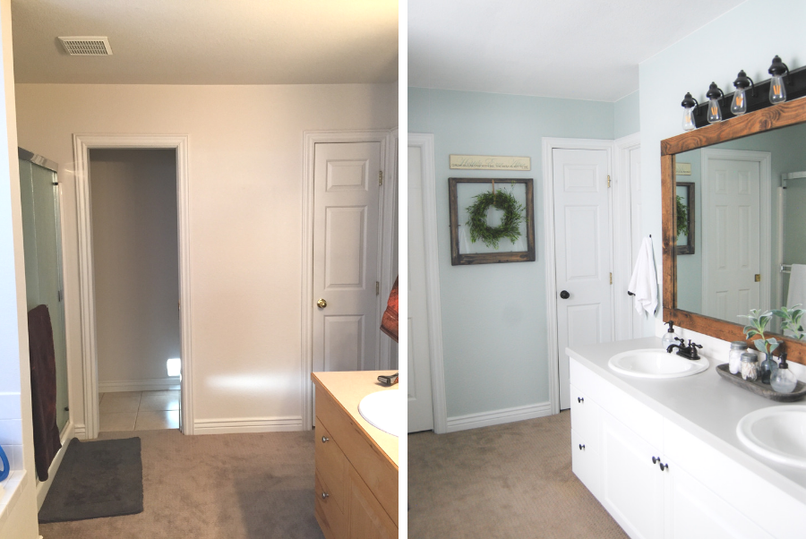 Master Bathroom Remodel before and after