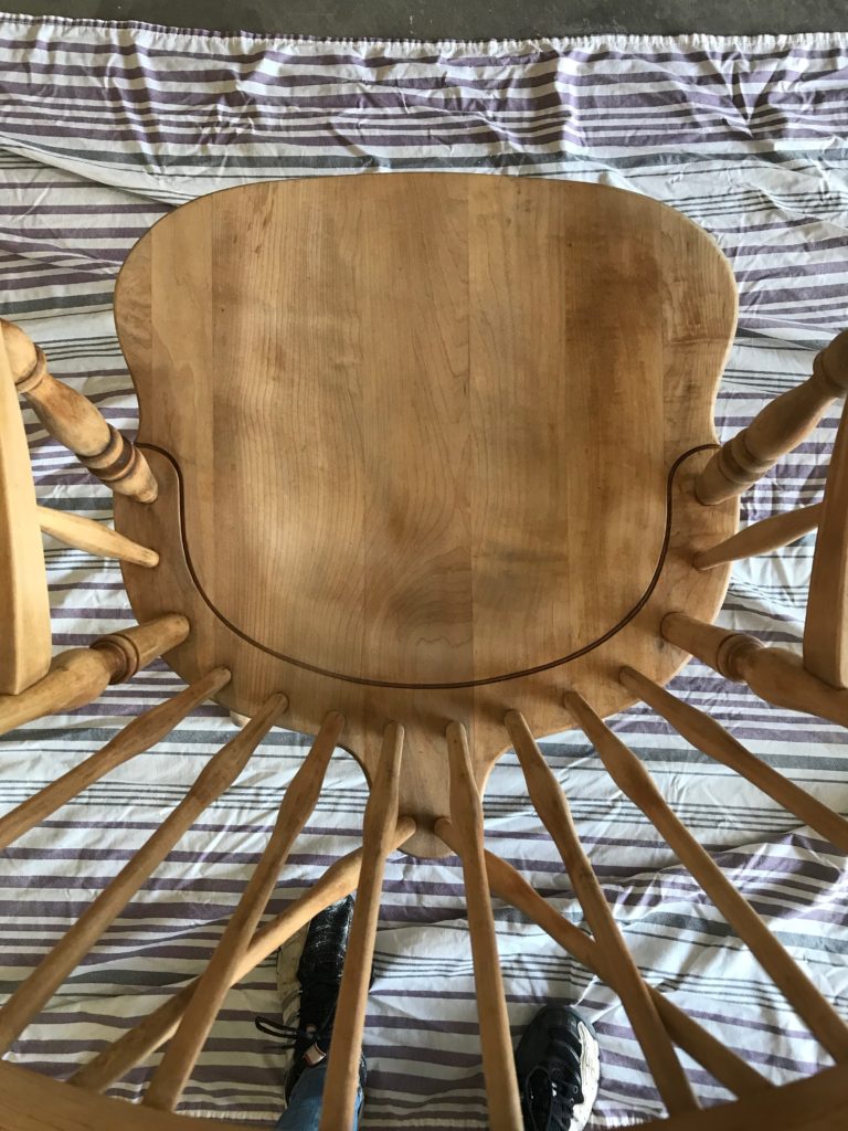wood conditioner on chair