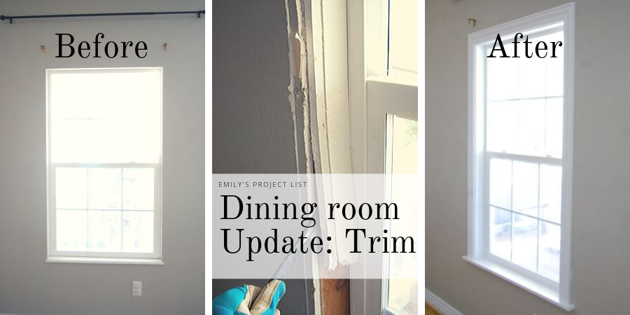 Dining room update window trim