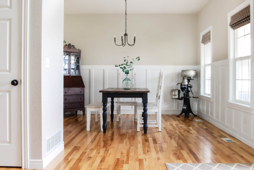 Board and batten dining room refresh