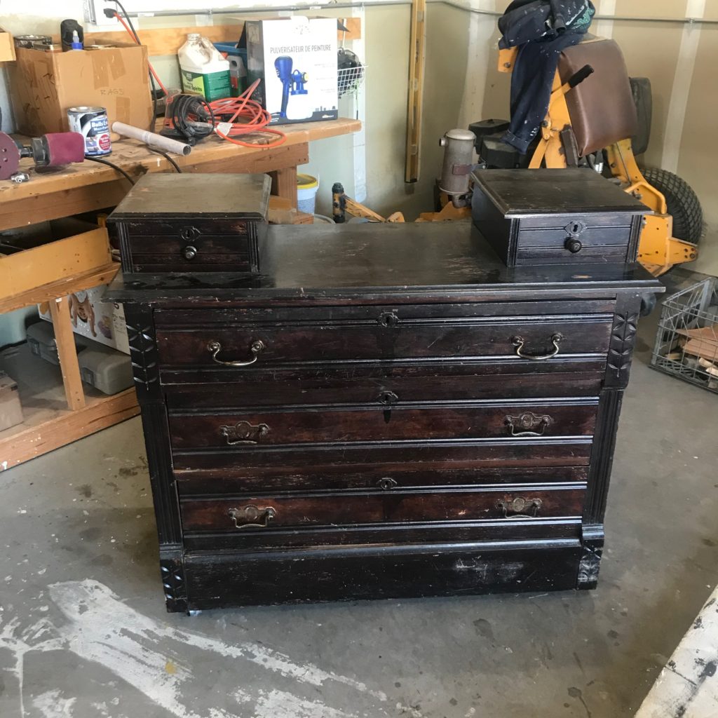 antique dresser refinish
