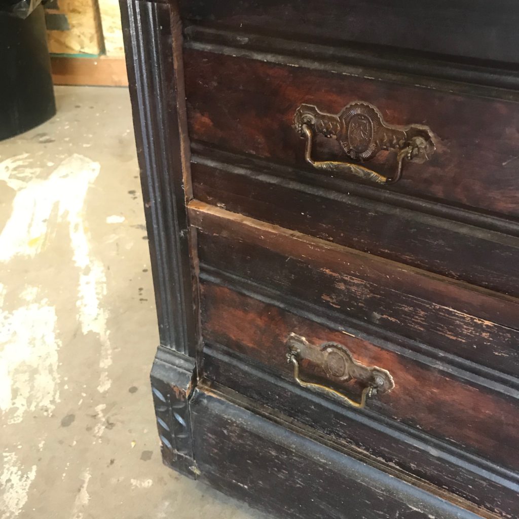 antique dresser refinish
