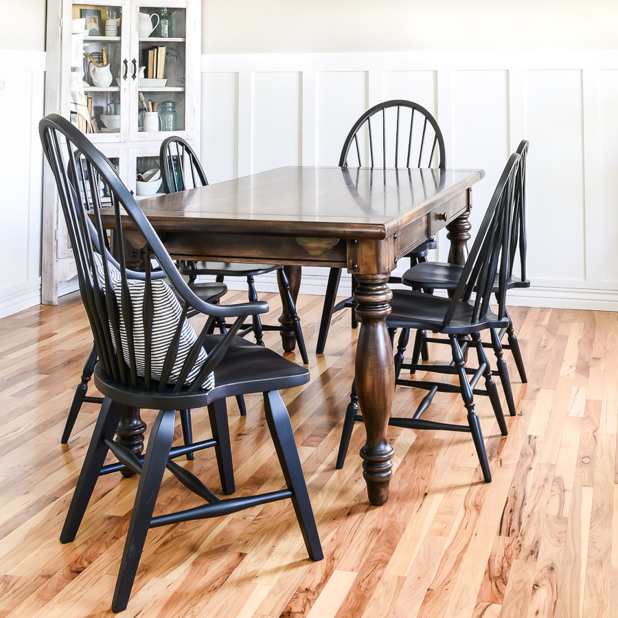 farmhouse refinished dining table