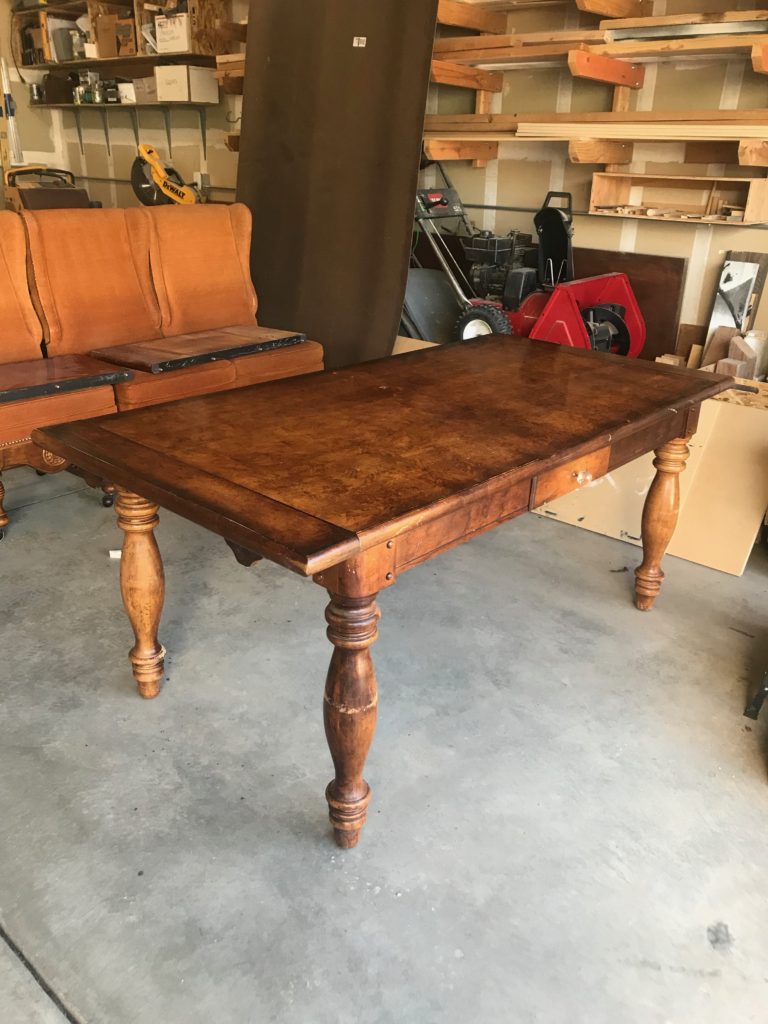Second hand table before