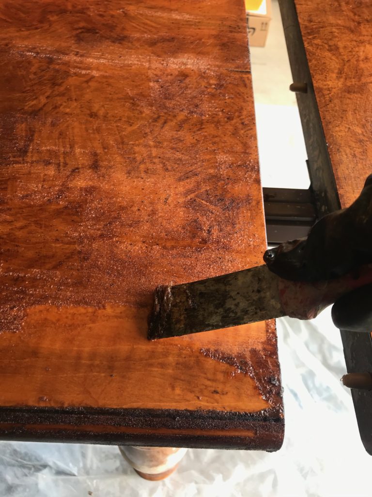 Scraping old finish